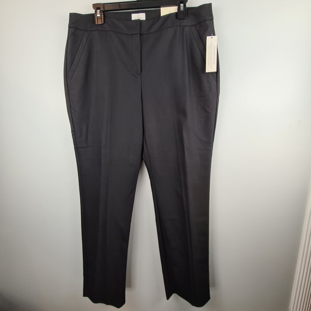 Chico's So Slimming City Chic Slim Leg Pants Black Size 2 Regular L NWT Office